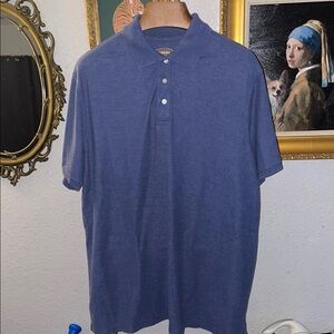 The Foundry Supply Co. Blue Polo Shirt Classic Knit